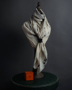 "HERMES" Drum-shaped calf leather scarf ring