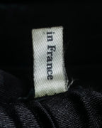 "Claude Montana" Drawcord detail stand-up collar leather blouson