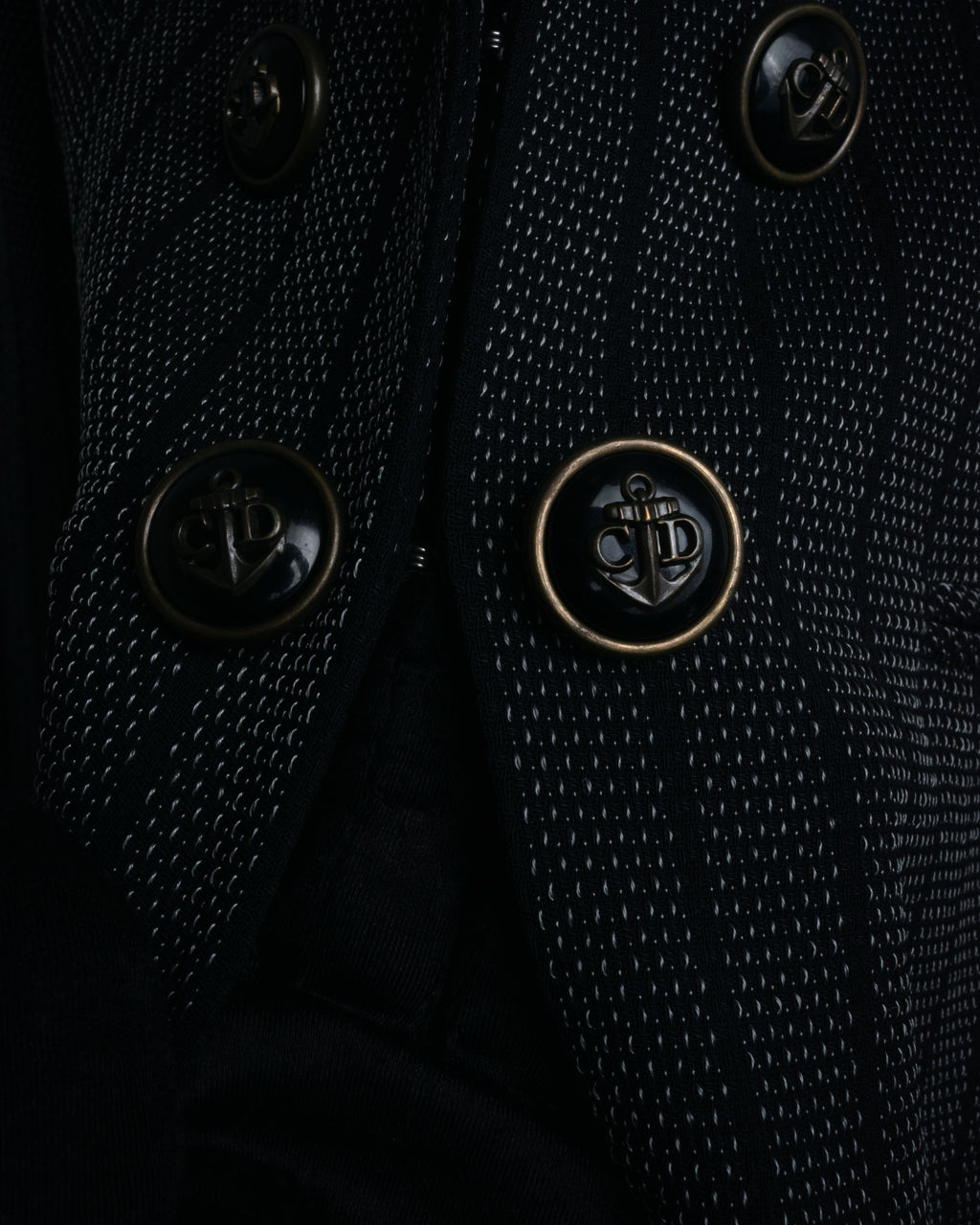 -SPECIAL- “Christian Dior” 90’s Naval motif double breasted jacket