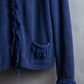 "PRADA" Fringe design box silhouette cardigan