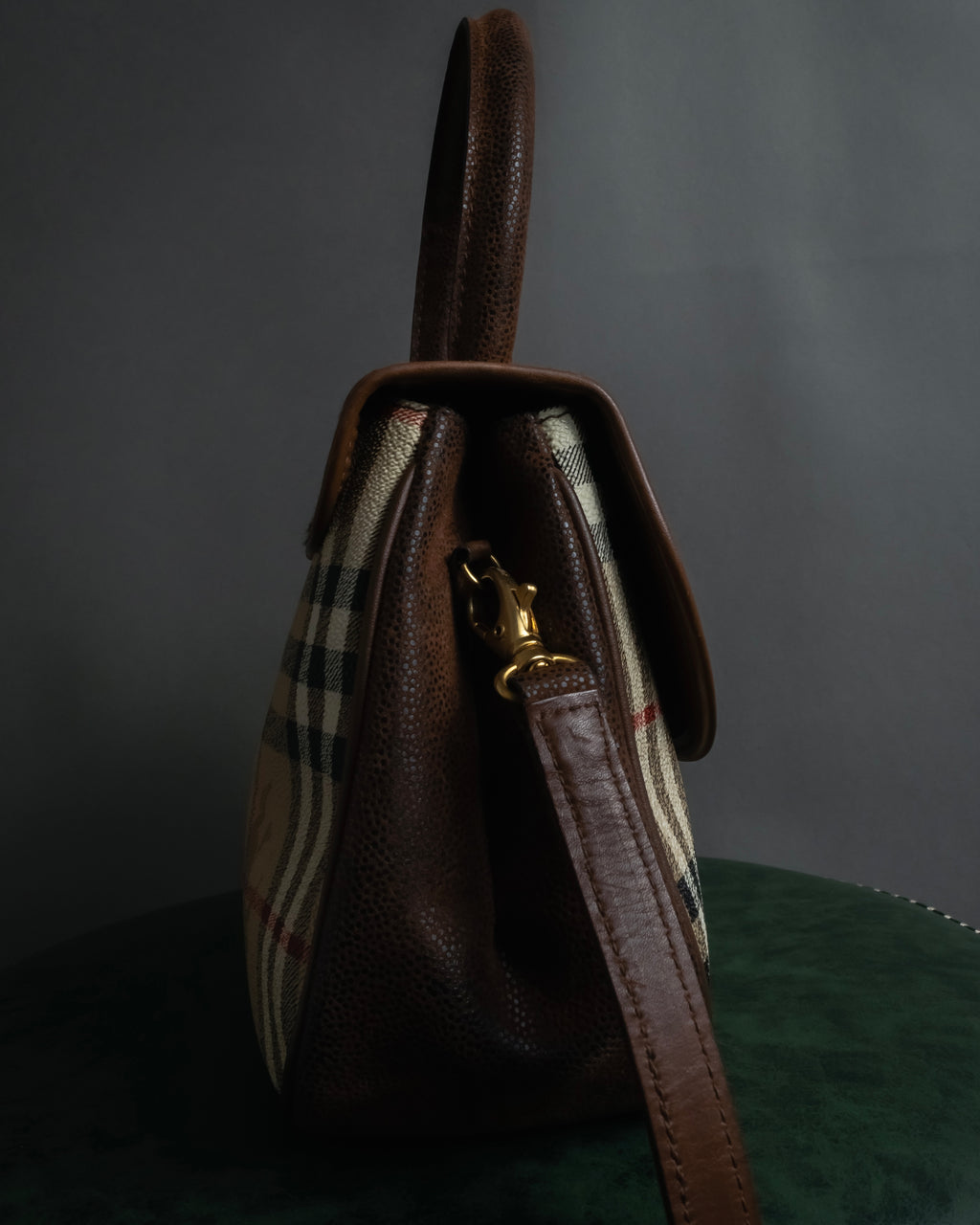 "BURBERRYS" 90’s PVC＆leather 2-way bag