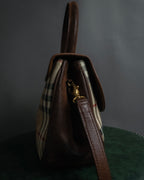 "BURBERRYS" 90’s PVC＆leather 2-way bag