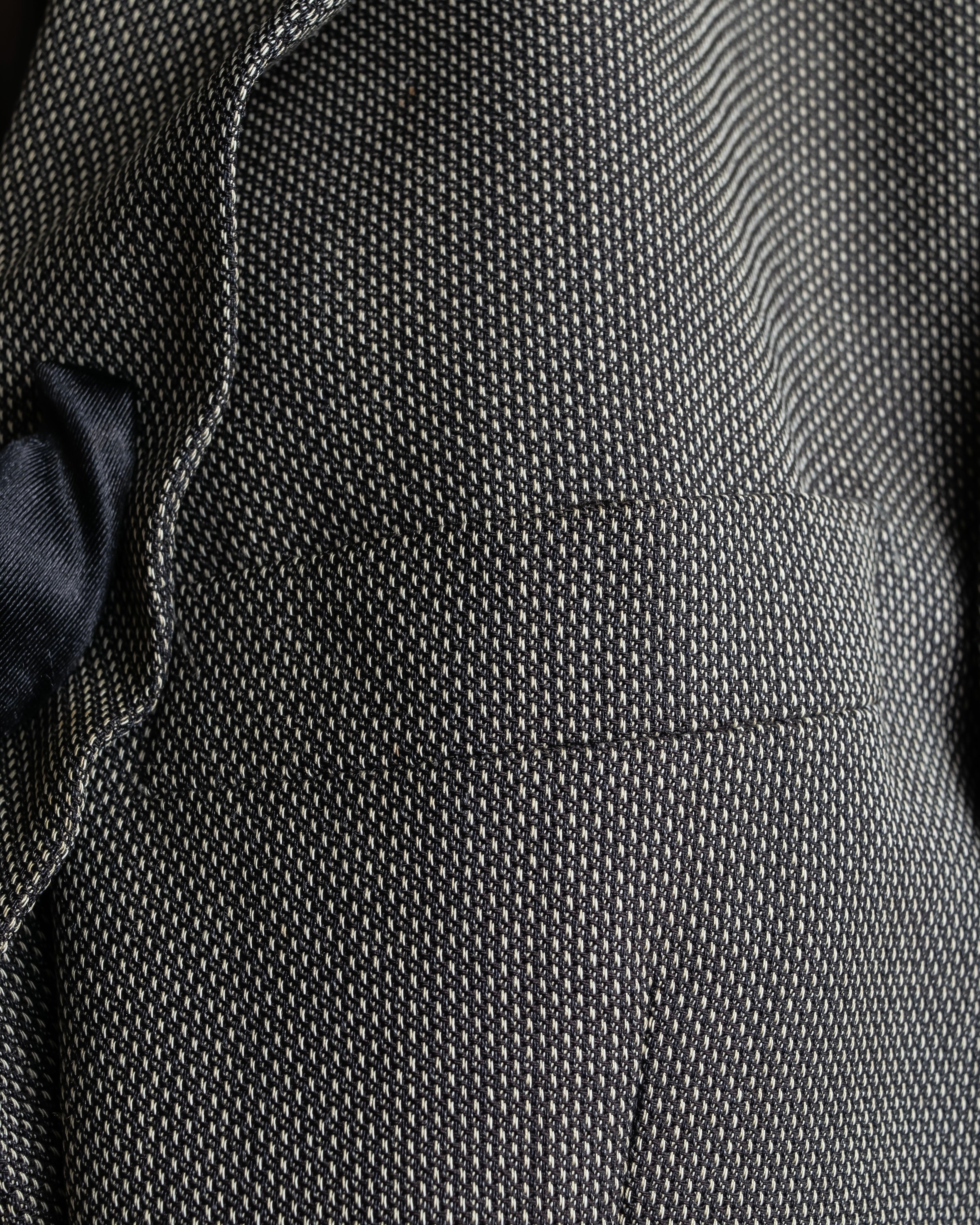 "HUGO BOSS" Woven pattern oversized 3 button tailored jacket