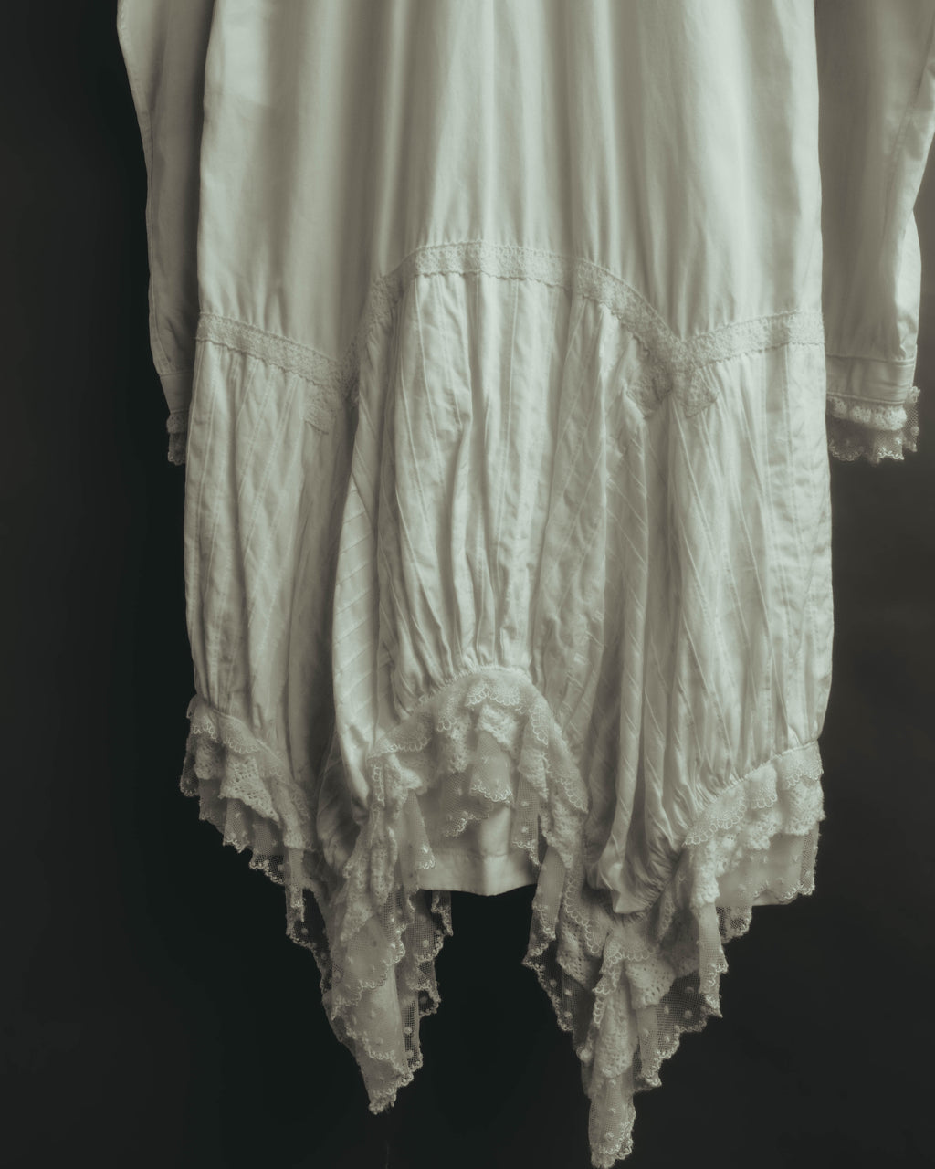 -SPECIAL- “JUNYA WATANABE COMME des GARÇONS MAN PINK”2005AW Victorian lace pleated asymmetric long shirt