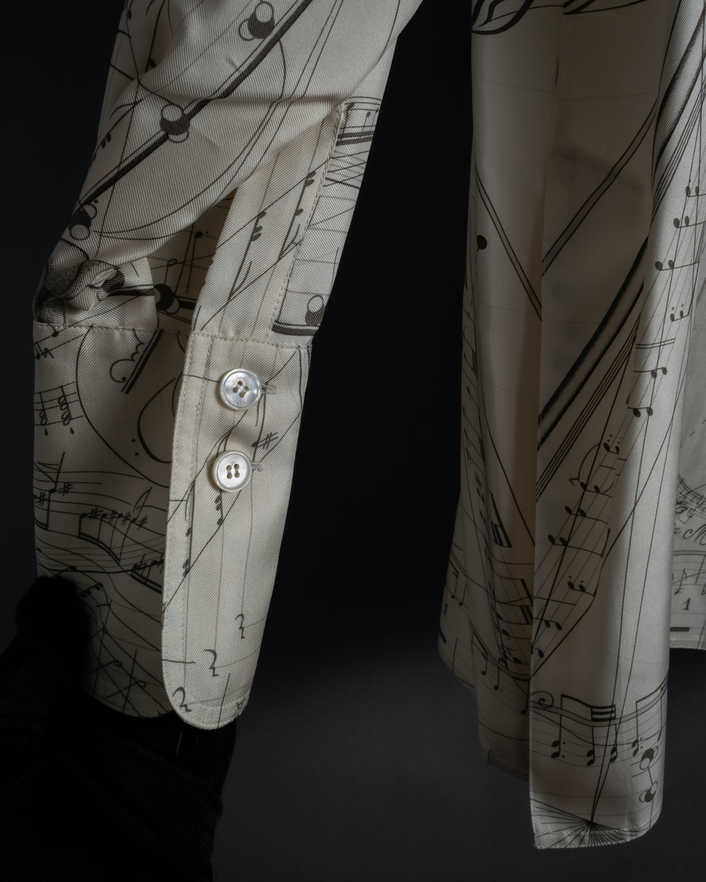 -SPECIAL- "HERMES" 00's Jean-Paul Gaultier Era Silk Twill Shirt "La Musique des Sphères