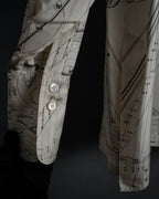 -SPECIAL- "HERMES" 00's Jean-Paul Gaultier Era Silk Twill Shirt "La Musique des Sphères
