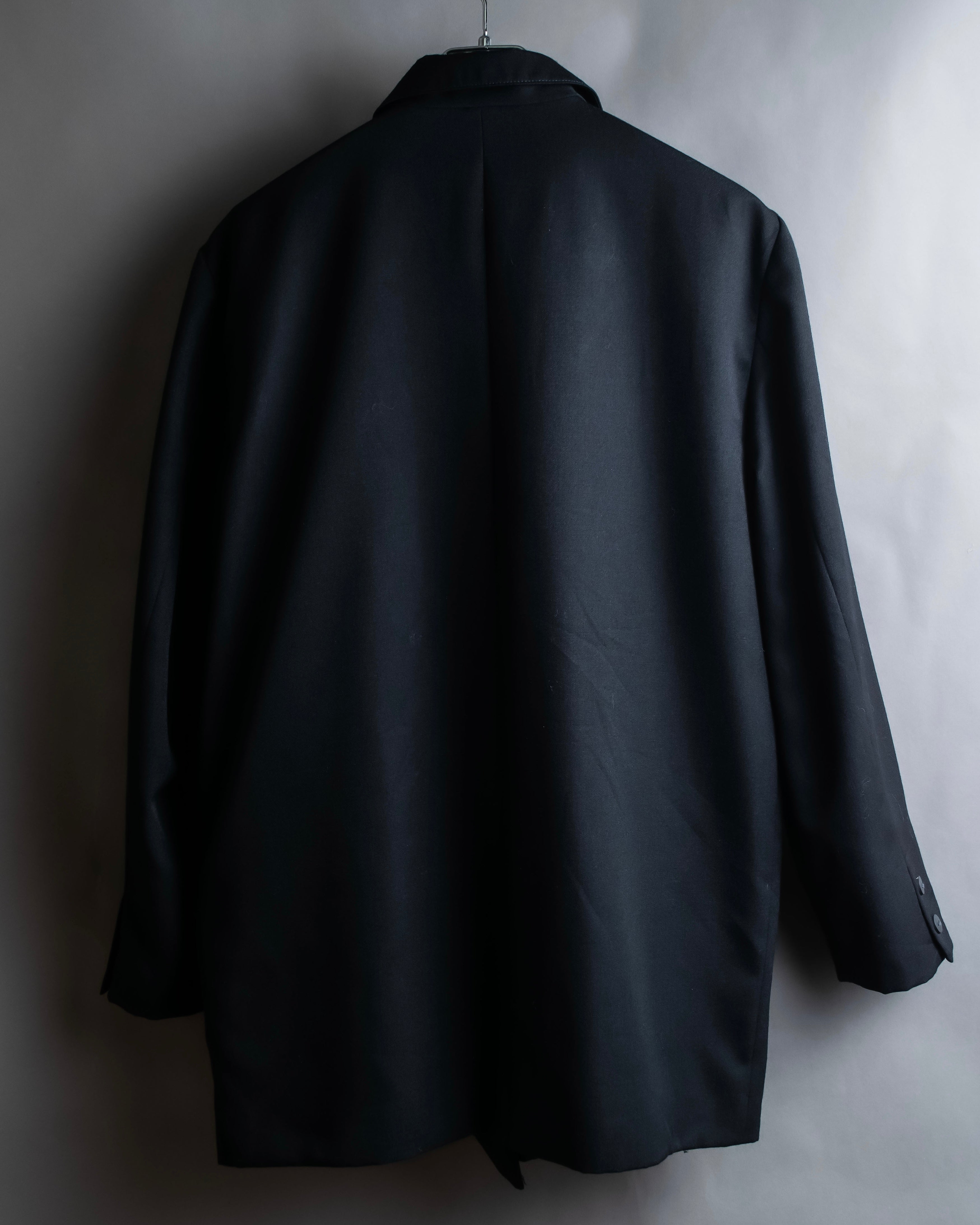 Double-breasted beautiful draped tailored jacket