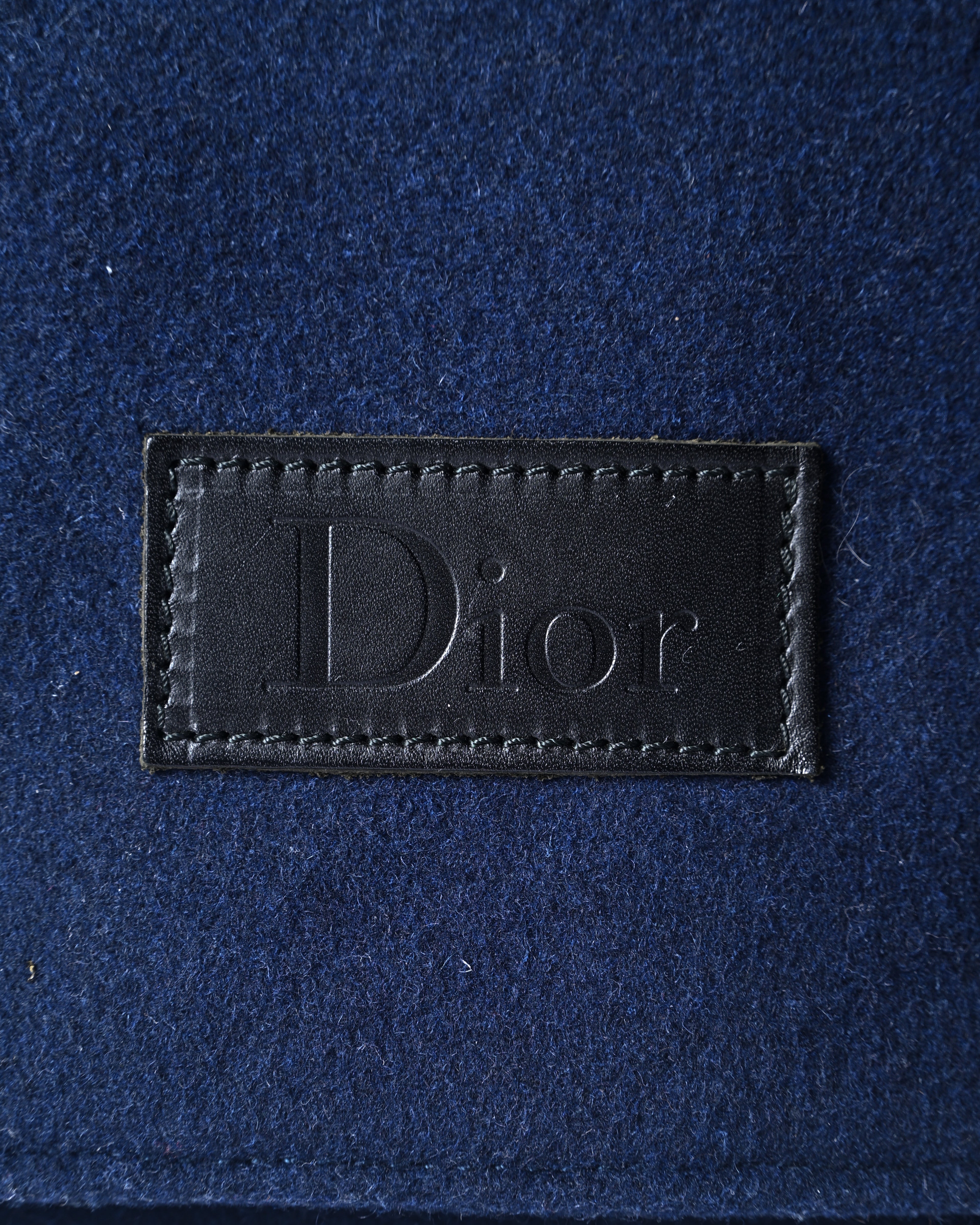 Christian Dior/ Felt Travel Organizer Clutch Bag Navy