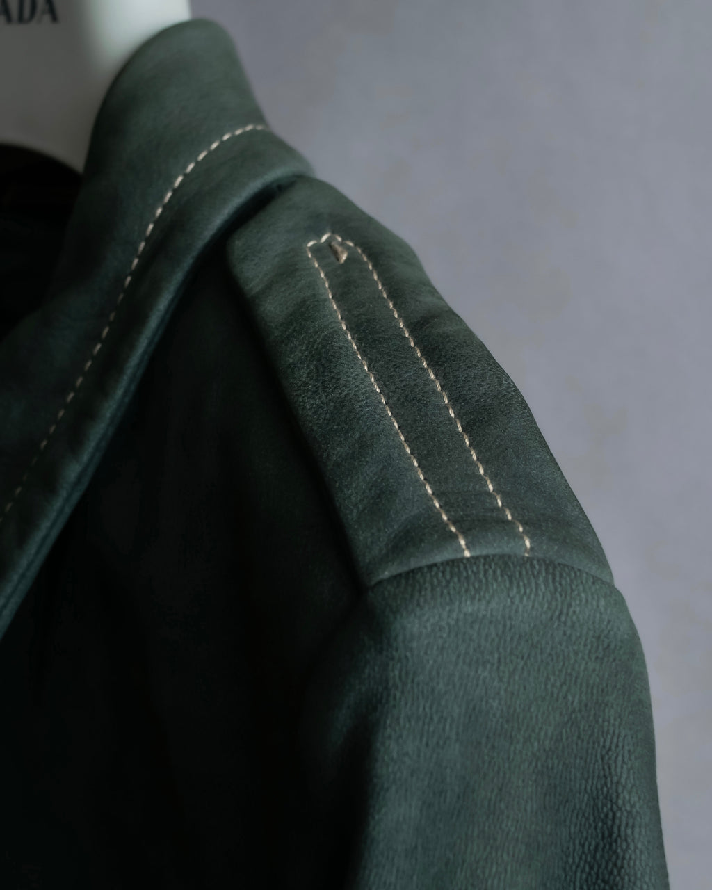 "PRADA" Stitching design suede belted coat