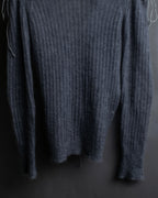 "CECILIE BAHNSEN" Drawcord design Hole detail ribbed knit