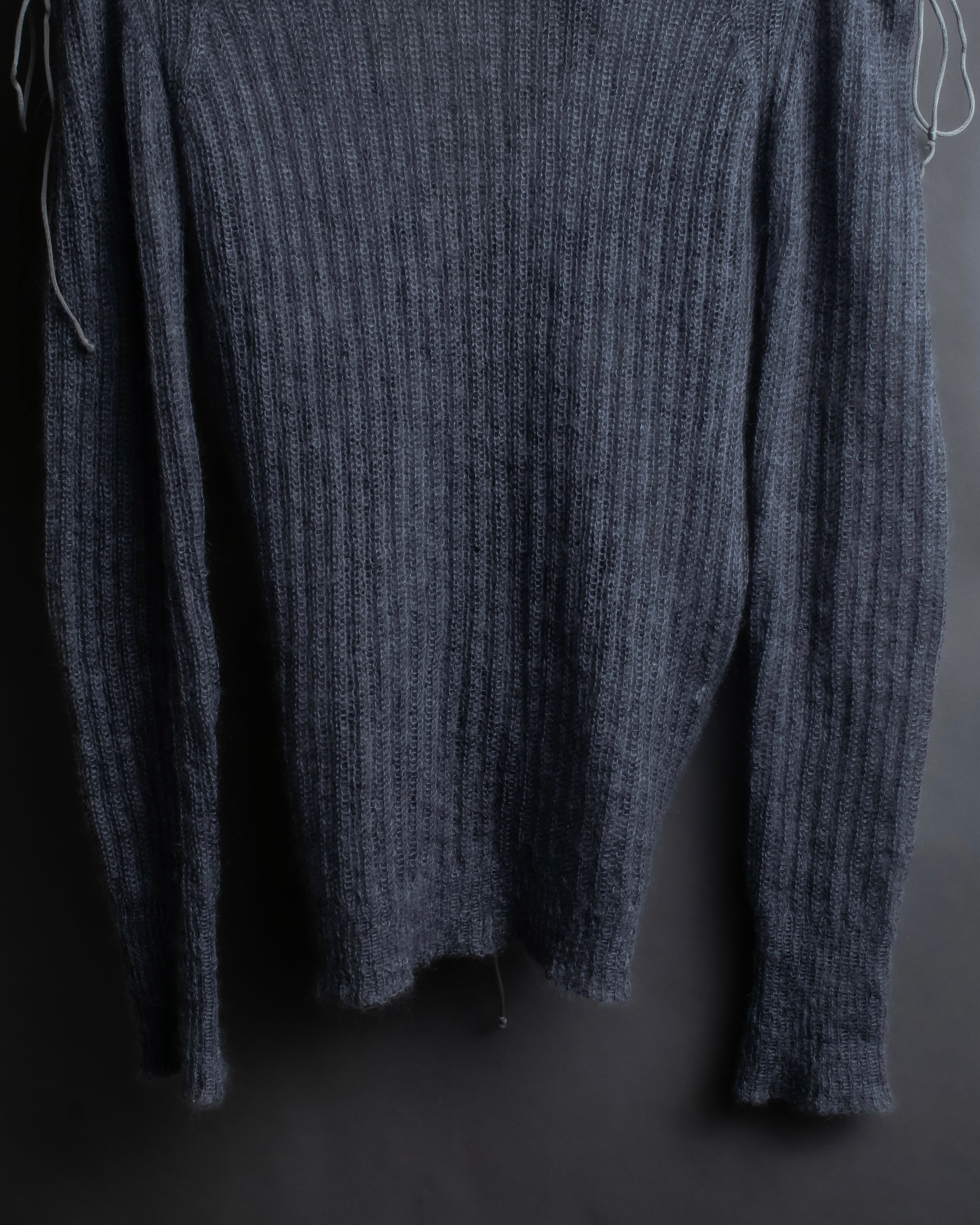 "CECILIE BAHNSEN" Drawcord design Hole detail ribbed knit