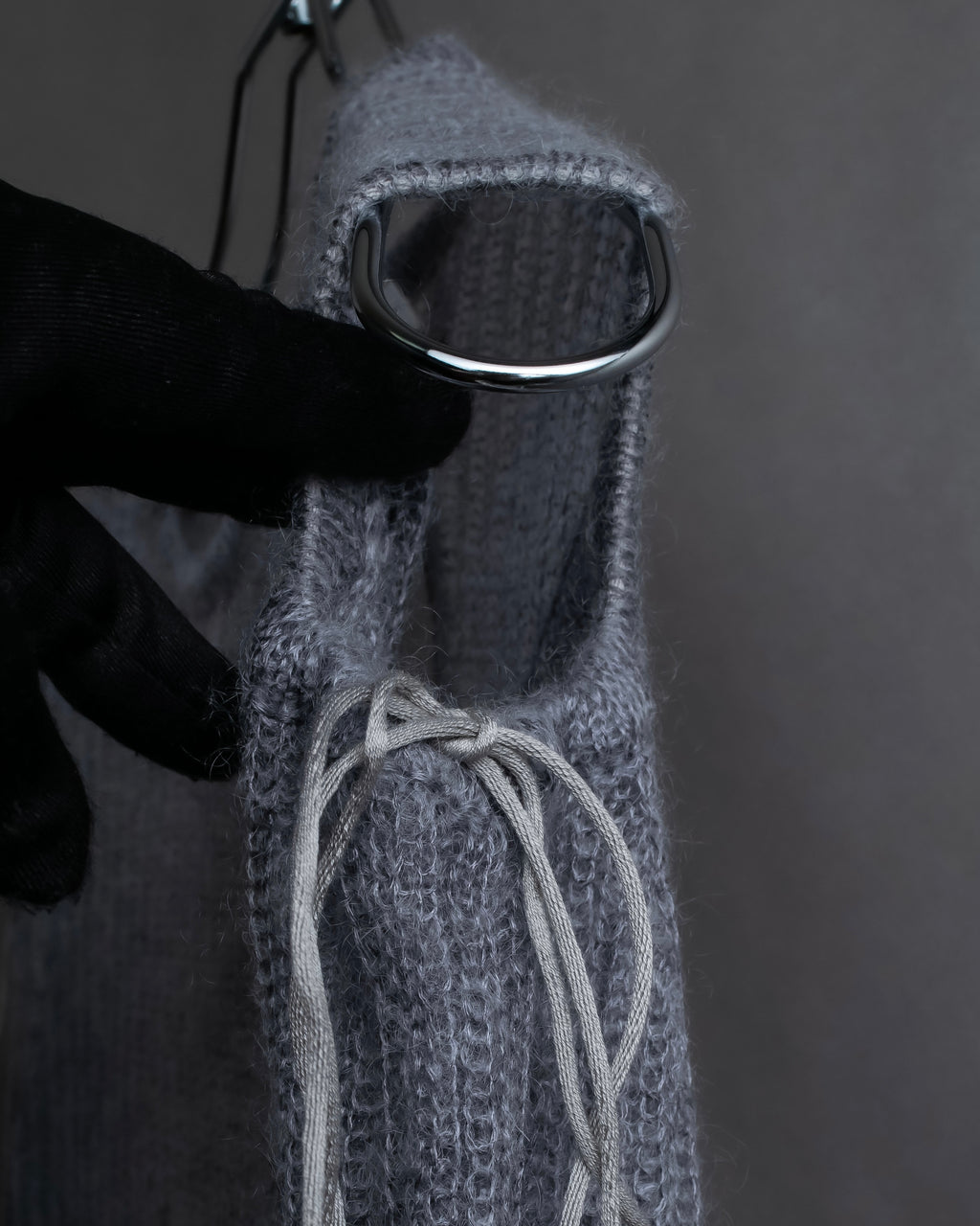 "CECILIE BAHNSEN" Drawcord design Hole detail ribbed knit