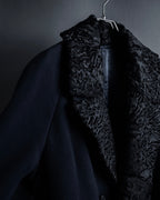 -SPECIAL- "CARUSO"
 Fur collar design belted melton coat
