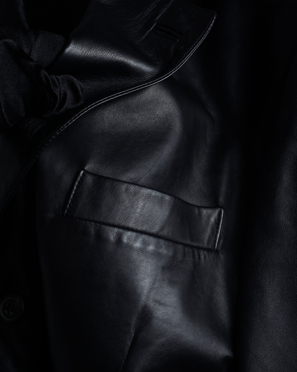 "Salvatore Ferragamo" Straight silhouette leather tailored jacket