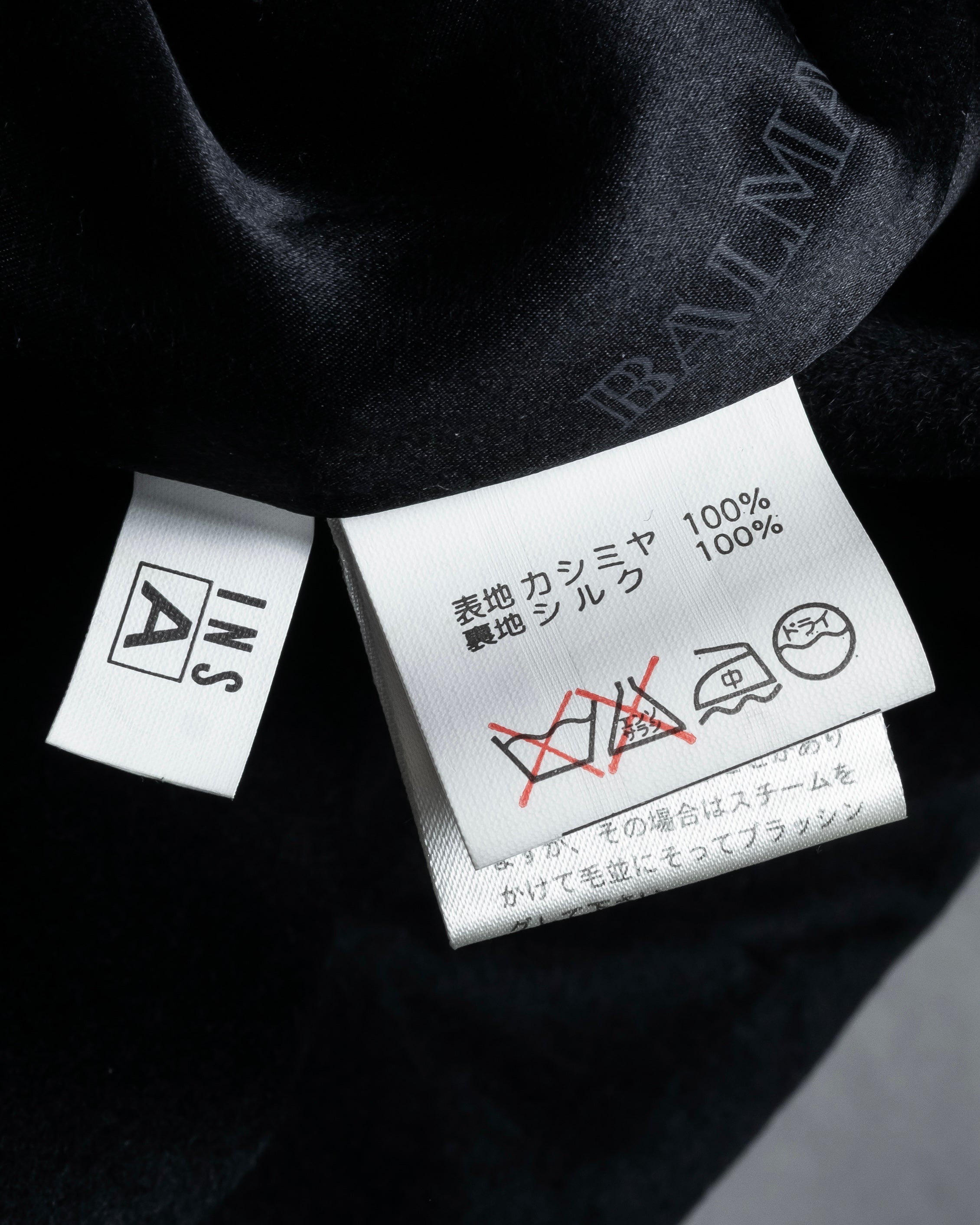 "BALMAIN" Raglan sleeve 100% cashmere stand collar coat