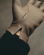 -SPECIAL- "Hermès" 20's Luxurious chain detailed lambskin leather gloves