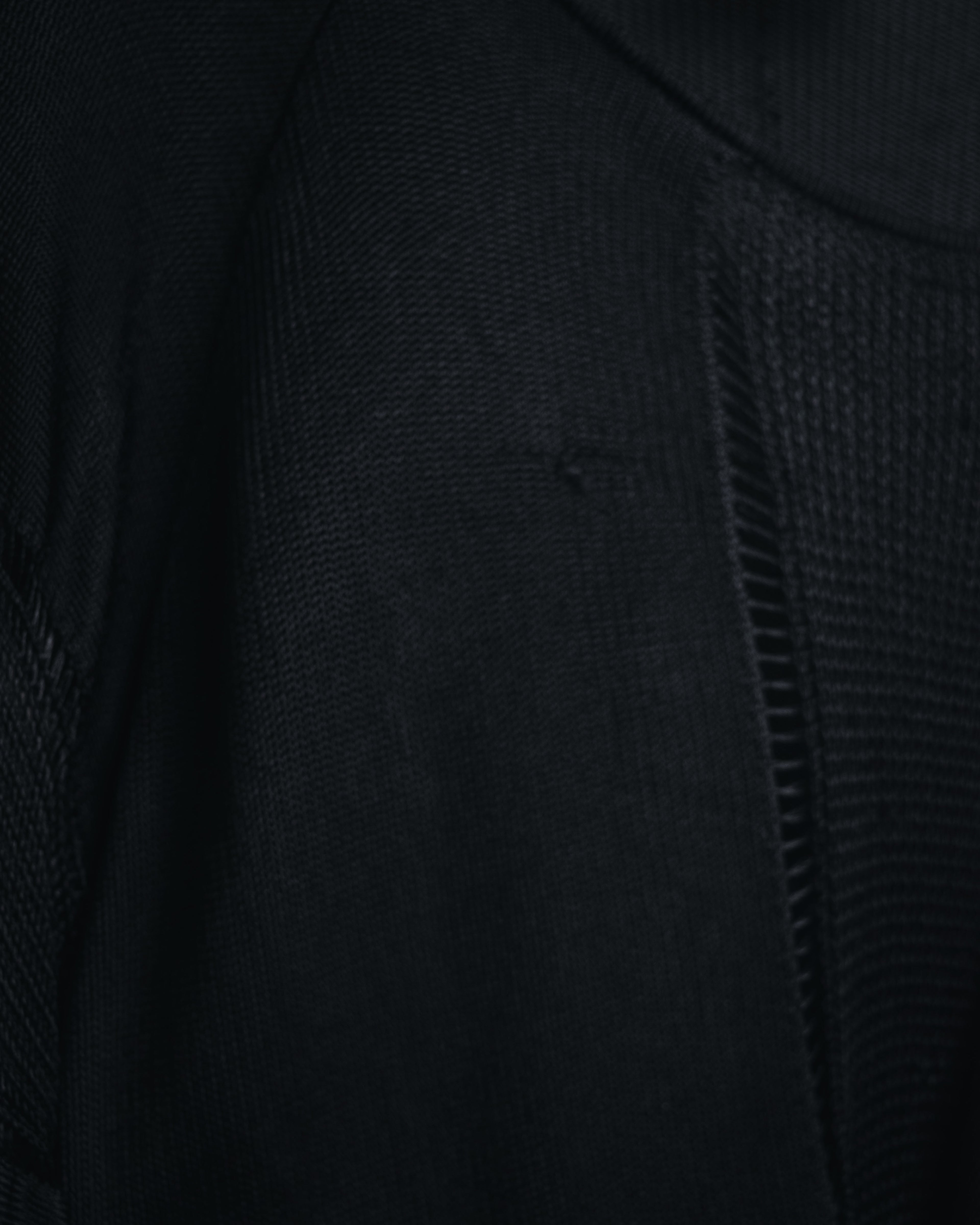 "Christian Dior BOUTIQUE" 2007’s draped viscose mesh-panel pullover