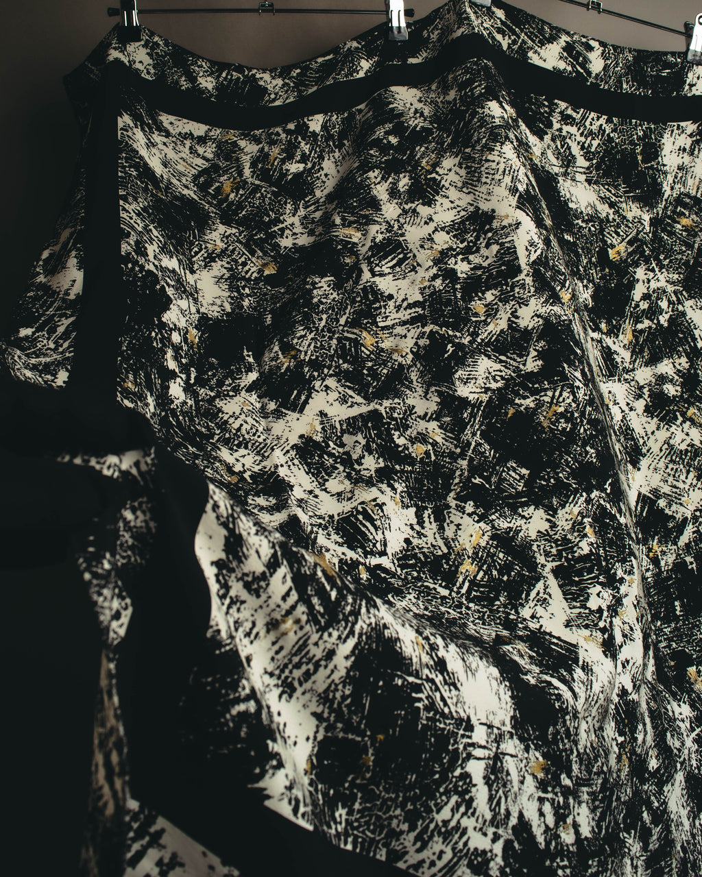 "Christian Dior" 80's-90's Artful abstract silk scarf