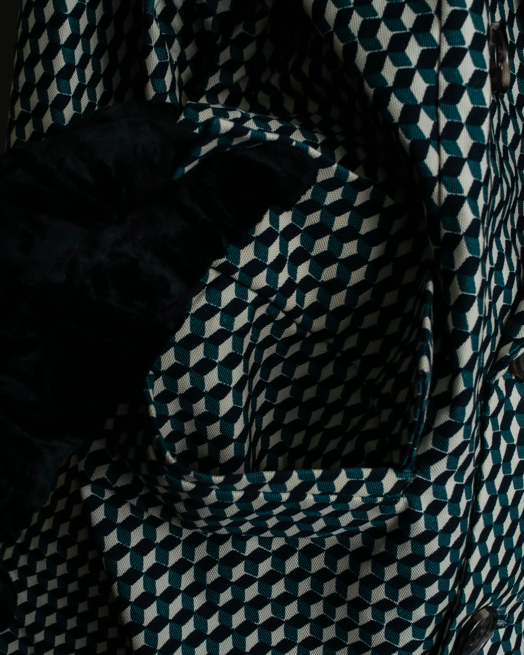 "MARNI" Geometric pattern double-breasted tailored jacket