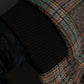 "ETRO" Multi-check pattern high neck ribbed knit blouson