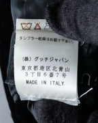 "GUCCI" Velvet shaped shawl collar tailored jacket