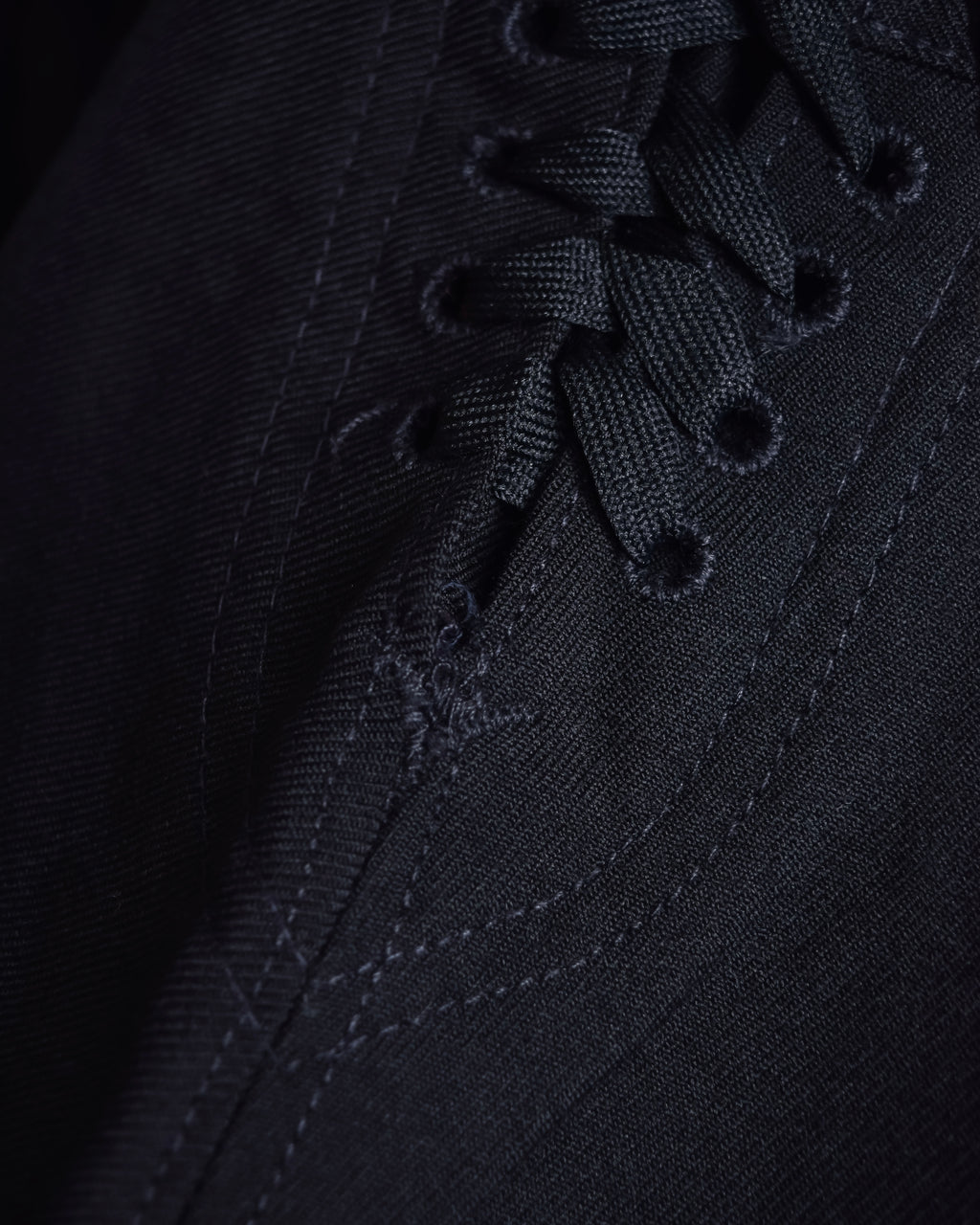 "US navy inspired lace back wide sailor pants"