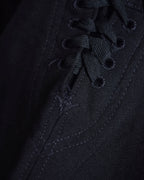 "US navy inspired lace back wide sailor pants"