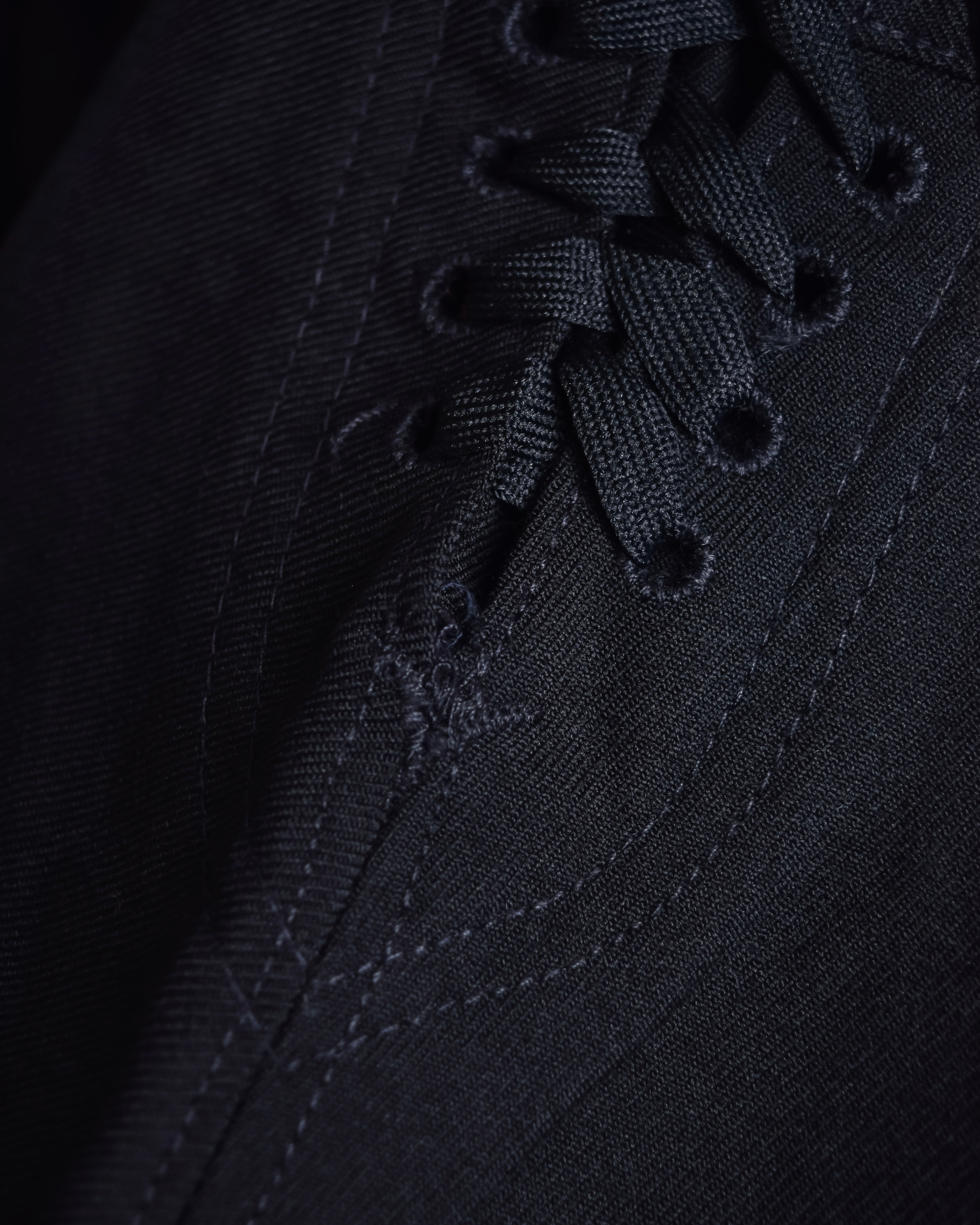 "US navy inspired lace back wide sailor pants"