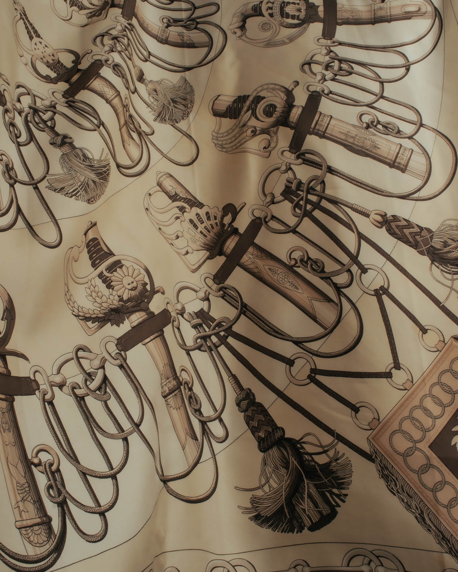 "Hermès" Cliquetis、J. Abadie silk scarf