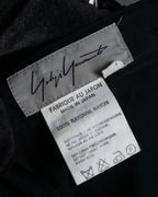 "YOHJI YAMAMOTO" 1996SS Double zipper design sheer rayon flare skirt