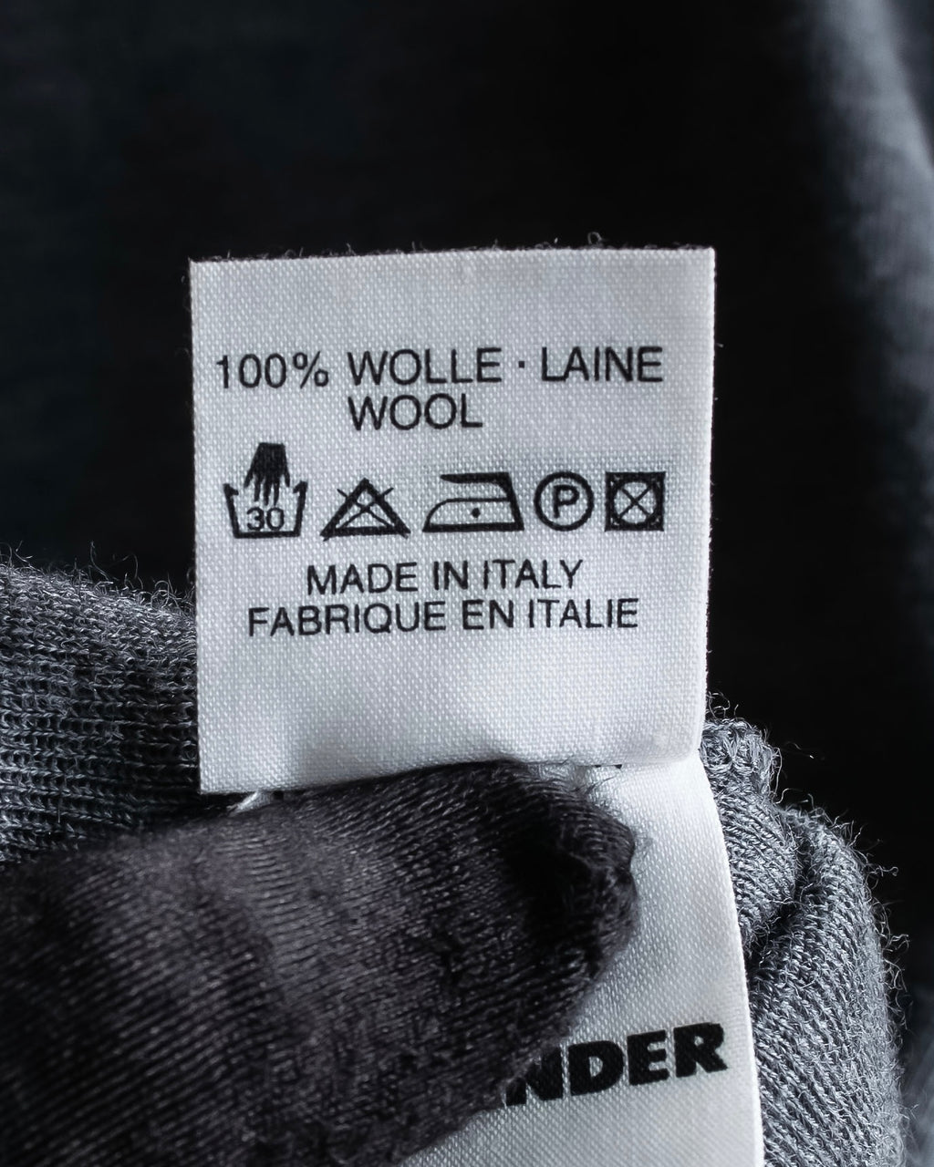 "JIL SANDER" Polo collar design wool knit pullover