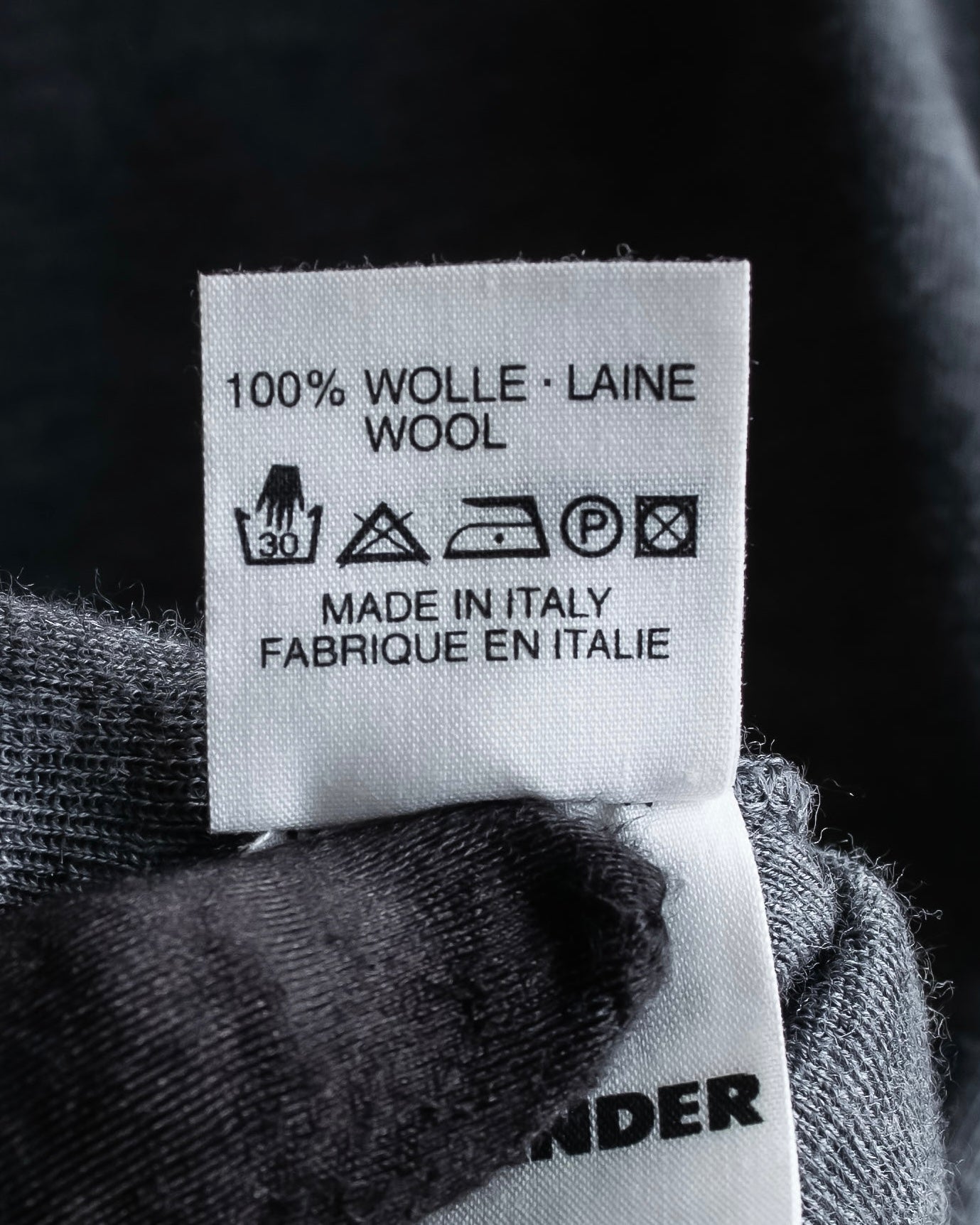 "JIL SANDER" Polo collar design wool knit pullover