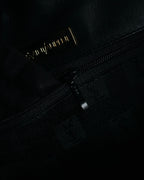 "Yves Saint Laurent" 90’s croc embossed whipstitch trapeze handbag