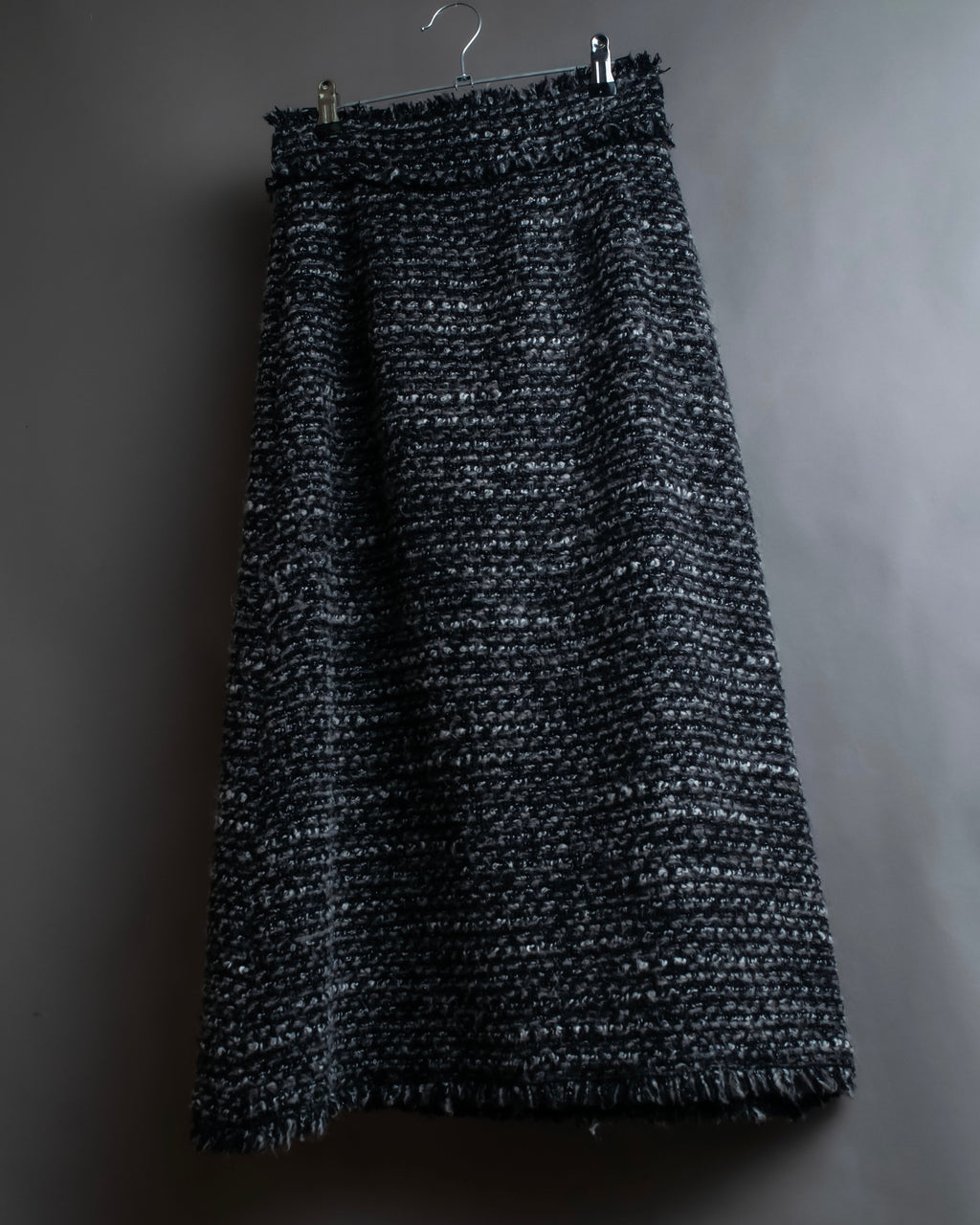 "Dolce &amp; Gabbana" Tweed raw edge flared skirt