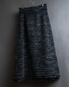 "Dolce &amp; Gabbana" Tweed raw edge flared skirt