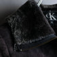 "CALVIN KLEIN" Mouton design zip-up suede jacket