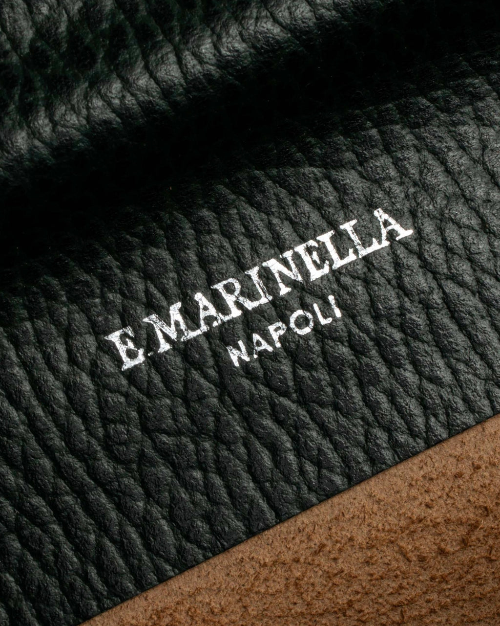 "E. MARINELLA Sottobraccio" Slide closure design 2way leather bag