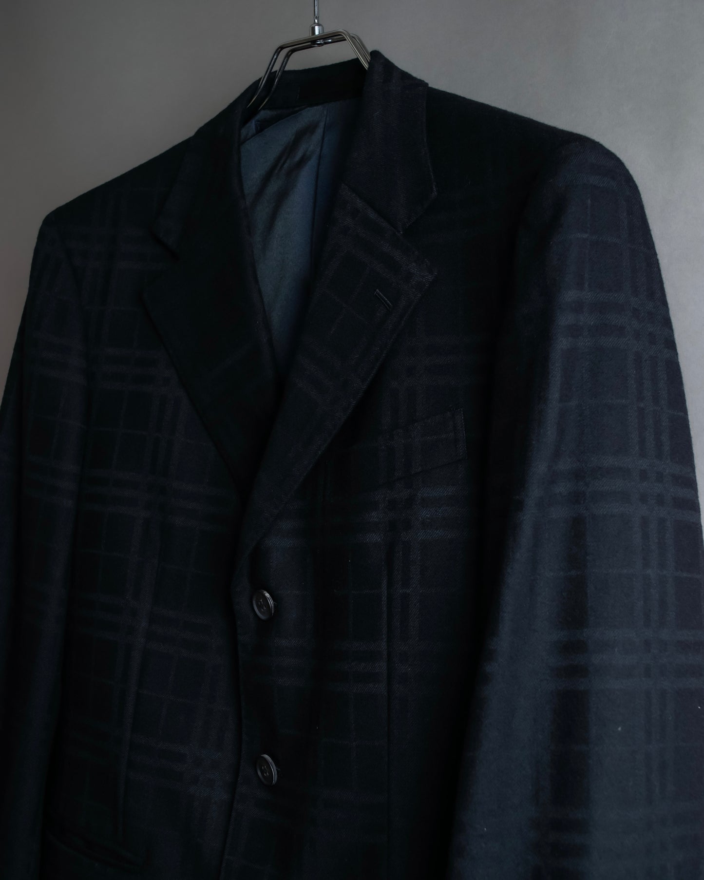 "BURBERRY" Checked relaxed fit tailored jacket