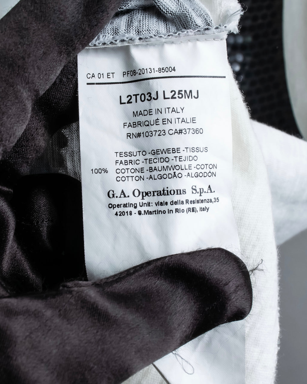 "Emporio Armani" Trompe l'oeil design T-shirt