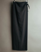 “JIL SANDER” 90’s-00’s Side tie wool wrap skirt