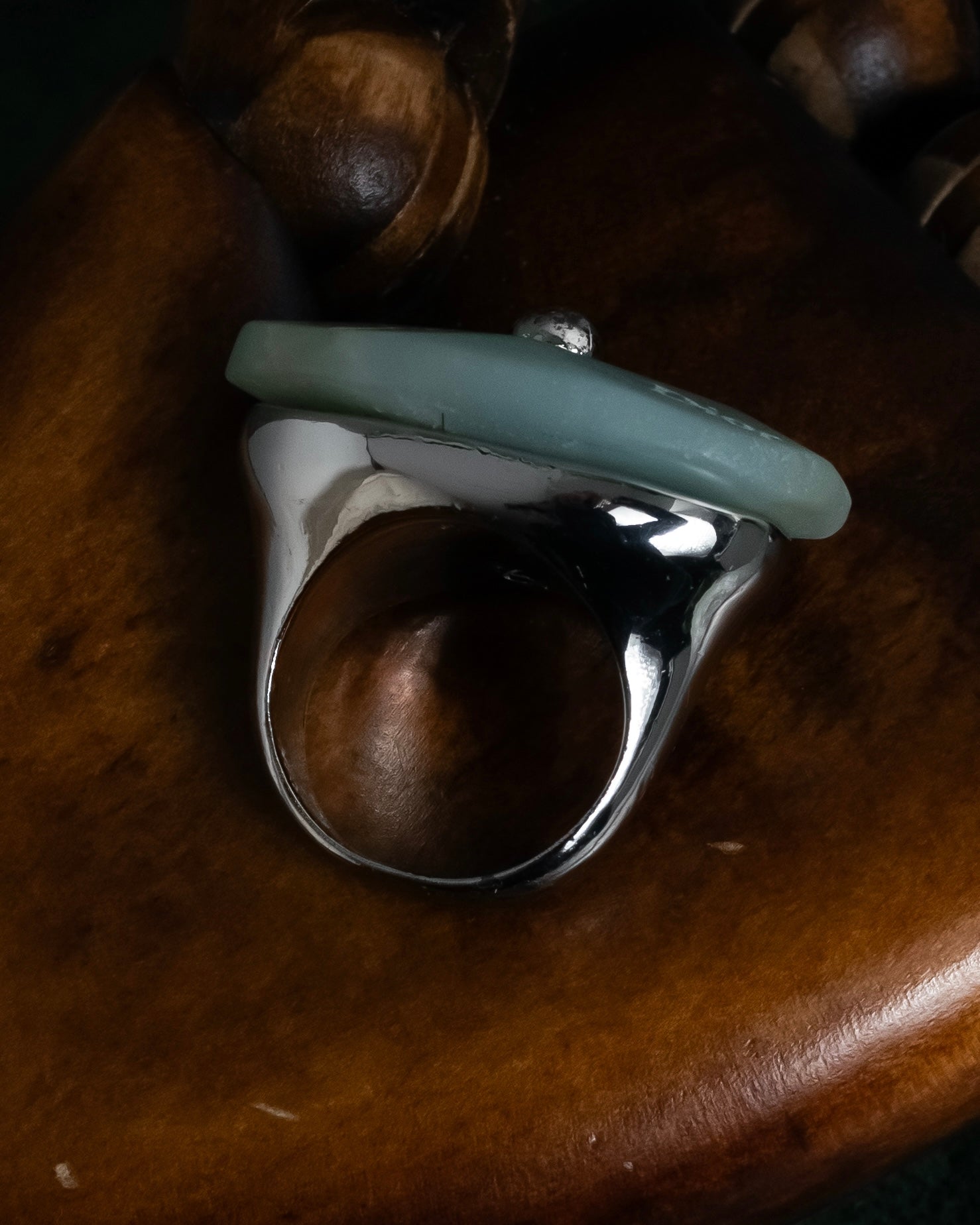 -MOOD Christmas Collection-
 "Dior" John Galliano design logo engraved cocktail ring