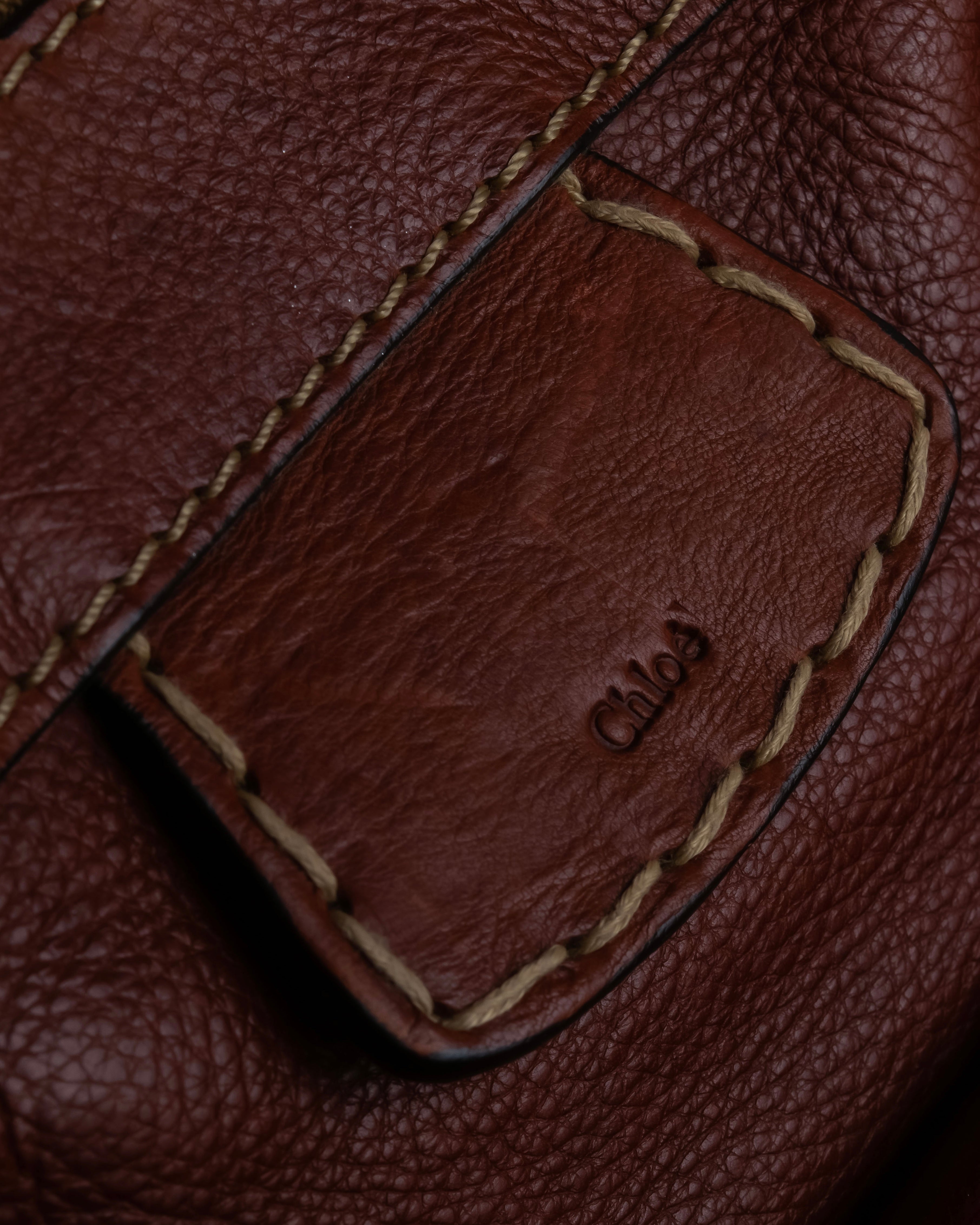 "Chloe" Edith series crossbody leather bag