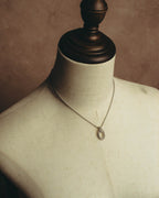 "Christian Dior" 80's-90's Rhinestone oval pendant necklace