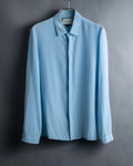 "GUCCI" 100% silk concealed placket shirt