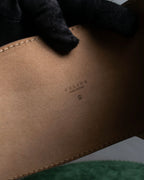 "CELINE" Double buckle belt leather corset belt