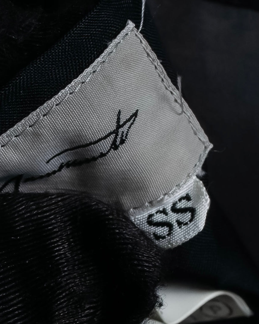 "YOHJI YAMAMOTO" 1996SS Double zipper design sheer rayon flare skirt