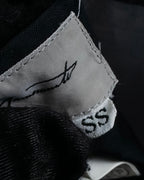 "YOHJI YAMAMOTO" 1996SS Double zipper design sheer rayon flare skirt