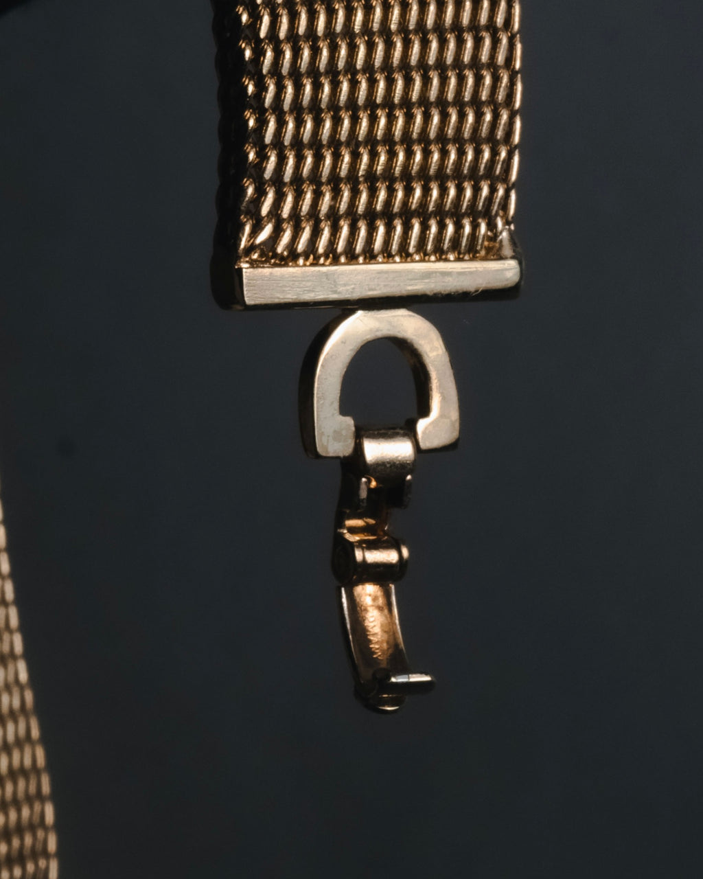 "Christian Dior" 80’s wide mesh pavé bar necklace