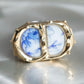 "Christian Dior" CD motif blue bloom design ring