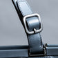 "PRADA" Clasp design grey-blue leather bag